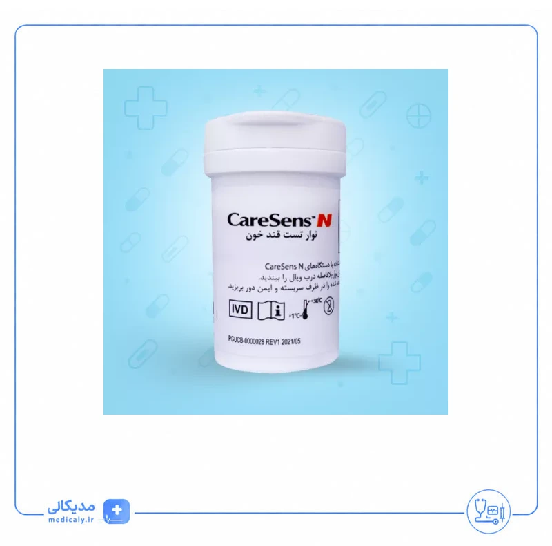نوار تست قند خون CareSens N بسته 50 عددی
